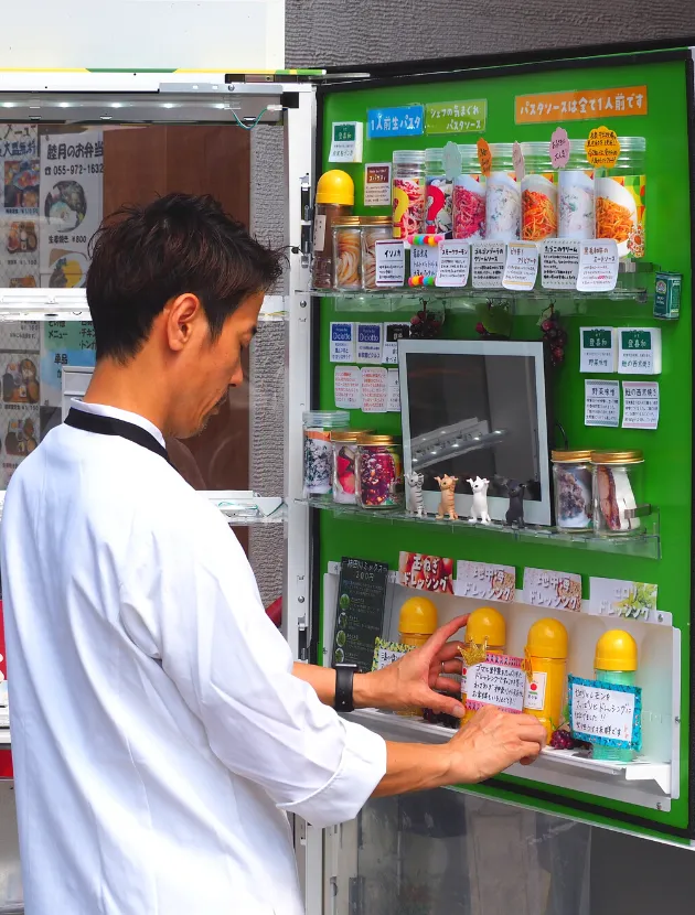 自販機ディスプレイの装飾